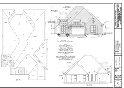Front exterior elevation of Lot 13 River Club with brick and stucco facade
