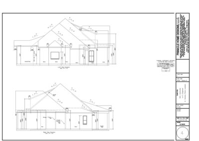 Left and right side elevations for Lot 5 Kingswood showing brick and Hardie plank exterior details.